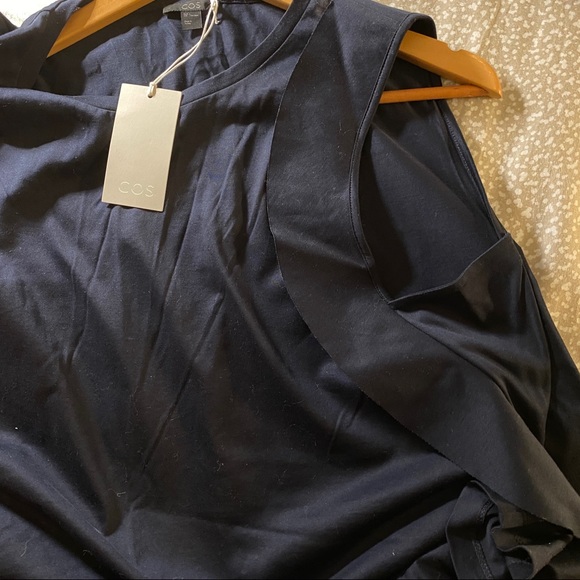 NWT COS Unique sleeveless top Dark Navy EUR L - Picture 8 of 9